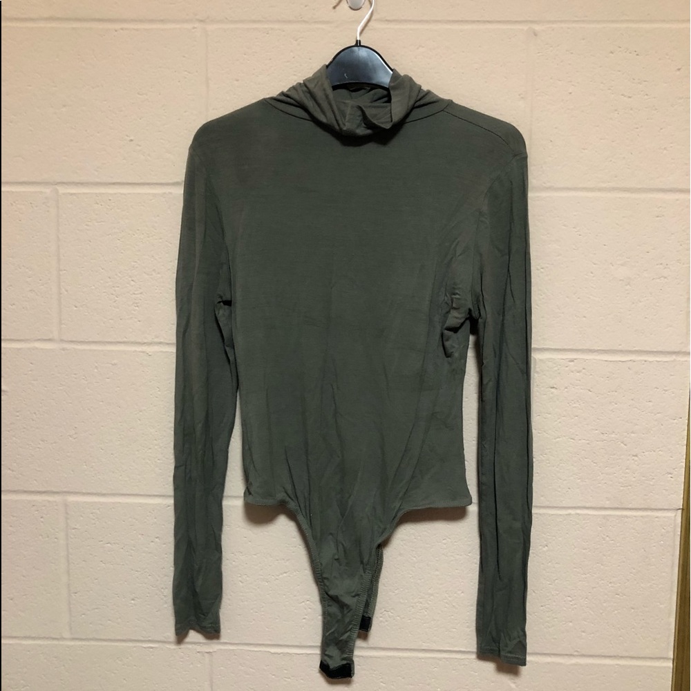Misguided Olive Turtleneck Bodysuit